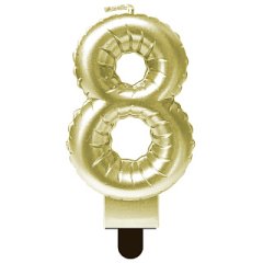 Свеча декоративная Цифра "8" Шар Золото 622095-8	