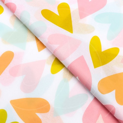 Бумага упаковочная Тишью "Любовь" 50х70 см 10 шт 9942645