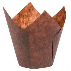 Капсула тюльпан Коричневая D50 H80 мм 10 шт TULIP B 50*80 E   716050B_R1, б-31