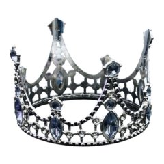 Топпер декоративный "Корона с камнями" Серебро 5,5х8,5 см 10092479 