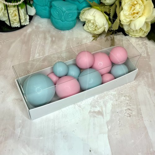 Фигурка из шоколадной глазури "Сферы ассорти розовый, голубой" ГСФ002/17, ГСФ002/17