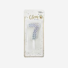 Свеча декоративная Цифра "7" Голография 191073