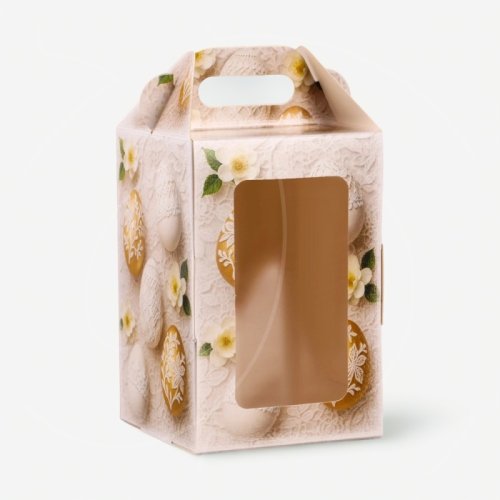 Коробка для торта/кулича с окном "Пасха" 10х10х15 см 10967602