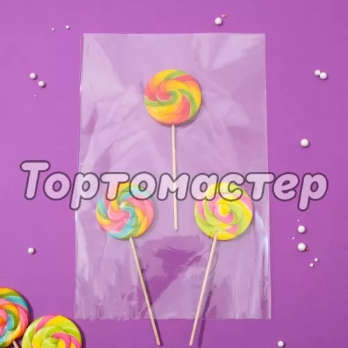Пакетик прозрачный для сладостей 15х30 см 100 шт Пак-3