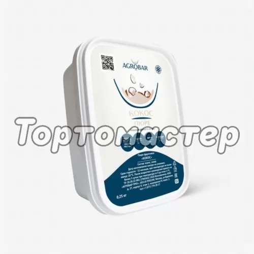 Пюре замороженное AGROBAR Кокос 250 г 